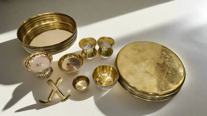 Pure Brass Pooja Thali Set