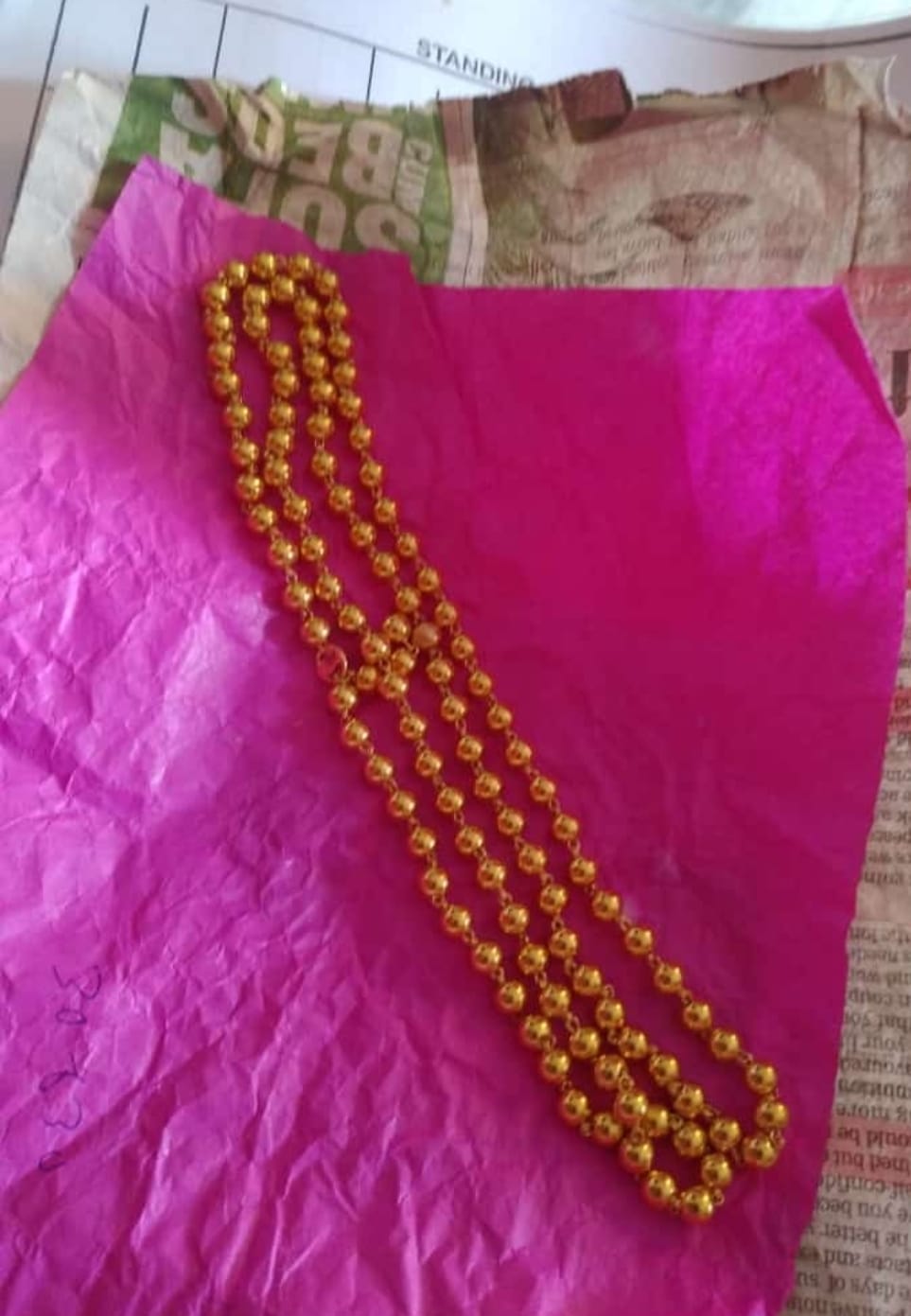 Brass Japmala 108+3 Beads. Pital ki Japmala 111 Moti.