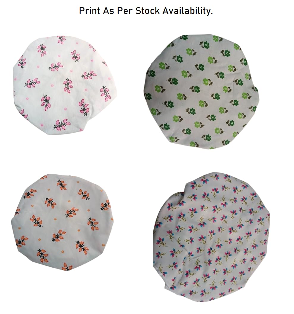 Beautiful Matka Cover with Rubber Grip Size Adjustable Made with 100% Cotton Washable and Reusable Cloth (Pack of 2, Multicolor)
