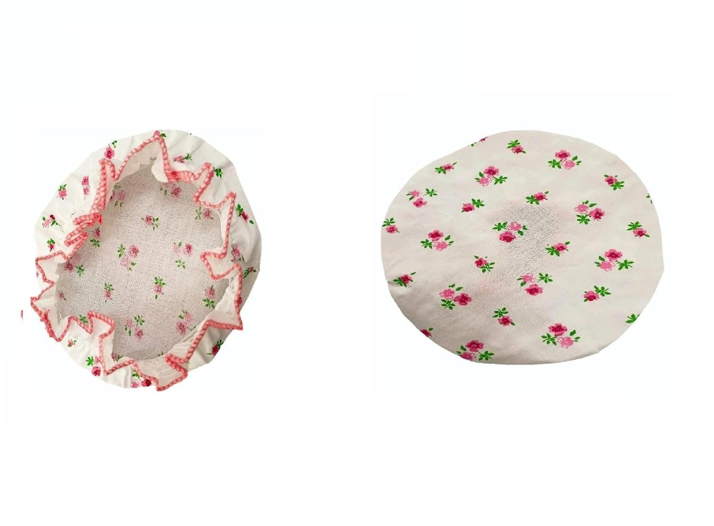 Beautiful Matka Cover with Rubber Grip Size Adjustable Made with 100% Cotton Washable and Reusable Cloth (Pack of 2, Multicolor)