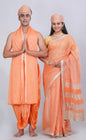 Doriya Zari Checks Couple Set – Cotton Zari Dhoti & Dupatta