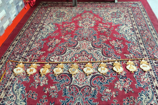 ✨ जैन बंधन वार – अष्टमंगल चिन्ह सहित शुभ-लाभ सजावटी माला ✨